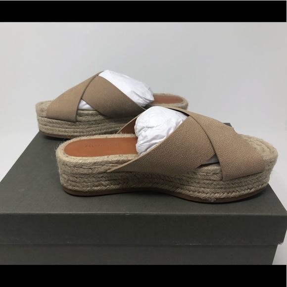 AllSaints Leather Sandal Platform Espadrilles - Picture 4 of 8